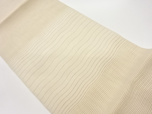 絽綴れ横段模様織出し名古屋帯